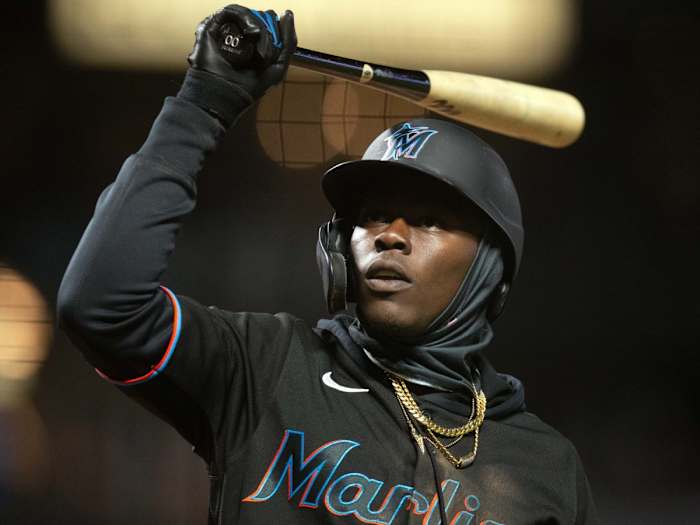 Jazz Chisholm looks up to the crowd